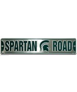 Michigan State Spartans Road  24&quot; x 5&quot; Embossed Metal Street Sign - £10.23 GBP