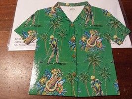 Island Heritage 1999 Hawaiian Shirt T Shirt Card w Envelope Green Golfer... - $14.00