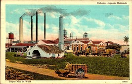 Vintage Republica De Cuba POSTCARD- Sugar Mill At Work BK59 - £5.06 GBP