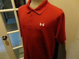 Maroon Under Armour Embroidered Polyester Golf Polo Shirt Adult XL Excel... - £20.13 GBP