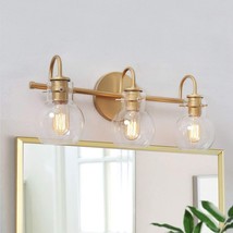 KSANA Gold Bathroom Vanity Light Fixtures with Clear Glass Shade, 22”x7”x9 - £61.08 GBP