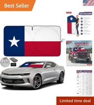 1-Piece Patriot Car Sunshade - Blocks UV Rays, Foldable, Fits Compact Ve... - $39.00