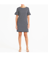 J.Crew Ruffled bell-sleeve shift dress in stripe nautical Small - $828.78 MXN
