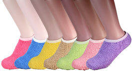 6 Pairs Womens Cozy Fuzzy Warm Bed Slipper Socks Size 9-11 - $22.00