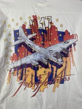 Vintage D-Day T Shirt Single Stitch Tee B-17 Flying Fortress Men’s XL USA 90s - £23.48 GBP