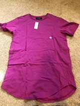Pacsun T Shirt Adult Size M Longer Fit Summer Neon Purple Scalloped NWT - £14.56 GBP