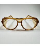 Crews C58 Z87 Safety Glasses W/ Side Shields 147mm Amber Brown Frames - $24.74