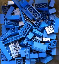 Lego 150 piece Blue Lego lot full of bricks, blocks Variety of Sizes Legos - $12.95