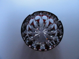 St Louis Ruby Star Cut Ashtray - £500.16 GBP