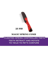 Dog MAGIC SPRING 25 PIN MEDIUM Stainless-Steel COMB Rotating&amp;Retracting ... - $14.99