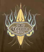 Vintage Corona Extra Beer Men&#39;s XL T-shirt Crown Logo Surfboard 2001 ODM - £14.88 GBP