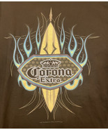 Vintage Corona Extra Beer Men&#39;s XL T-shirt Crown Logo Surfboard 2001 ODM - £14.94 GBP