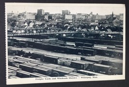 Vintage Pc Winnipeg, Manitoba Canada Freight Yards And Wholesale District B&amp;W - £8.03 GBP