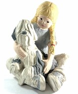 Sneaker Kids Austin Prod Sculpture By Daze Mortensen 1986 Girl And Dog 7... - $39.95