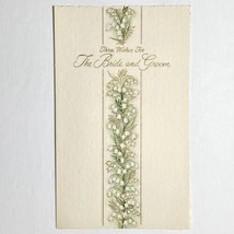 Vintage 1958 Wedding Message Congratulations Greeting Card Lily Of The Valley - £8.01 GBP
