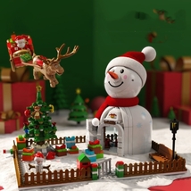 SEMBO Cartoon High Quality Christmas Snow House Building Blocks Toy/Lights, Kids - £47.25 GBP