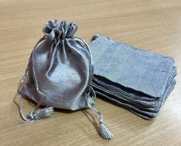 Bolsa de joyería de seda cruda de 10 piezas, bolsa con cordón de borlas,... - £12.06 GBP