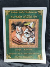 Cougar Kustom Kraft Counted Cross Stitch Chart Pattern #jw-019 12x12 - $10.45