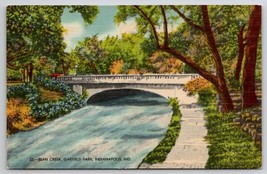 Indianapolis IN Bean Creek Garfield Park Indiana Postcard A41 - £6.37 GBP