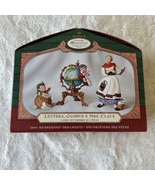 Hallmark Keepsake 2001 Lettera Globus Mrs Claus 3 Piece Set Christmas Or... - $16.83