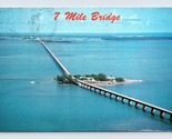 Aerial View Seven Mile Bridge and Pigeon Key Florida FL Chrome Postcard N5 - $2.92