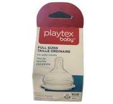 Playtex Baby Full Sized 2 Silicone Medium Flow Wider Mouth Nipples 3M+  - £7.03 GBP