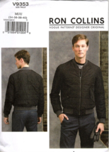 Vogue V9353 Ron Collins Mens Quilted Jacket Size 34 to 40 Uncut Sewing Pattern - £19.08 GBP