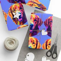 Colorful Golden Retriever Premium Eco Friendly Decorative Gift Wrapping ... - $19.80+