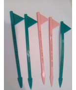 Les Teagle&#39;s Restaurant Seattle WA 5 Swizzle Sticks Drink Stirrers Pink ... - $16.45