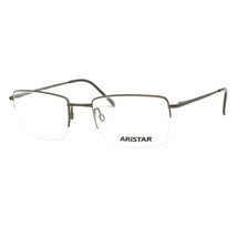 Aristar AR 16249 535 Brown Men&#39;s Half Frame Eyeglasses 53-19-140 - £47.16 GBP