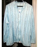 Blue &amp; Black Dots on Lt Blue Lined Poly Spandex GOLF JACKET Size 3XL Lopez - €17,08 EUR