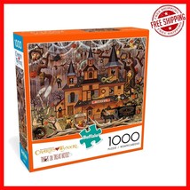 Engaging 1000 Piece Jigsaw Puzzle: Trick or Treat Hotel by Charles Wysocki - $29.09
