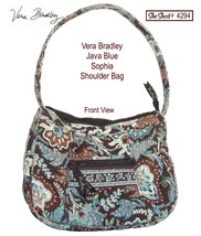 Vera Bradley Java Blue Sophia Shoulder Bag Purse (used) - £14.91 GBP