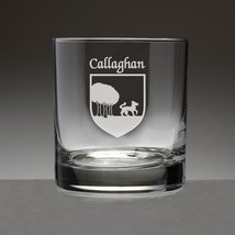 Callaghan Irish Coat of Arms Tumbler Glasses - Set of 4 (Sand Etched) - £53.74 GBP
