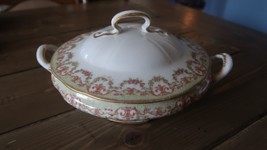 LS &amp; S Lewis Strauss Limoges France Covered Soup Serving Bowl 8 inch - £77.44 GBP