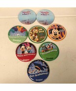 Lot of 8 DLR Disney I&#39;m Celebrating Button Pins anniversary Graduated Ma... - $64.32 CAD