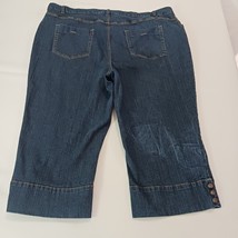 Style & Co. Women's Blue Cotton Blend Denim High Capri Jeans Size 24W (44×19) image 9