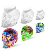 3D Resin Skull Molds, Flexible Clear Silicone Head Molds - 3 Pack White - $16.89 CAD