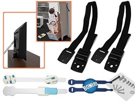 TV and Furniture Anti-Tip Straps (Pack of 2)/(Black) | Anchor Flat Scree... - $237.01 MXN