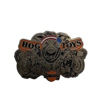 Vintage Harley Davidson 1992 Solid Brass Hog Toys Pig on Bike Pin Badge Biker - £14.97 GBP