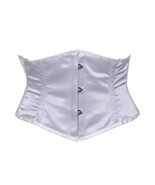 Full Steel Ironing Mini Panty Shaper Waspie Waistbust Sexy White Satin C... - $19.85+
