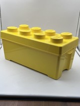 LEGO Storage Brick Case 8 Stud Large Yellow Container Plastic Bin Box Wi... - £23.66 GBP