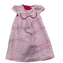 Janie and Jack Darling Sophistication Raspberry Pink Bow Boucle Girls Dr... - £37.65 GBP