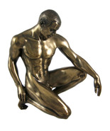 Bronze Finish Nude Male Statue Figure  Art - £46.27 GBP