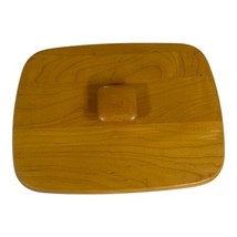 Longaberger woodcrafts basket Lid Only Solid Maple 8.5&quot;x6.5&quot; Replacement w/ knob - £18.32 GBP