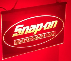 Snap On Tool Mirror Led Neon Sign Light Playroom, Bar, Garage Panels - £20.77 GBP+