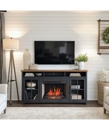 74&quot; Fireplace TV Stand for 85&quot; TVs: Black/Whiskey, Minimal Assembly - $23,733.43 MXN