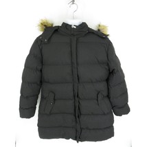 WenVen Women&#39;s Black Winter Puffer Coat Jacket Faux Fur Removable Hood 2... - £32.50 GBP