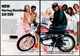 1974 Harley Davidson SX-250 Motorcycle Vintage Print Ad Girls Party Red ... - $10.97