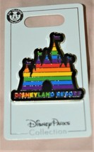 Disneyland Resort Sleeping Beauty Castle Pin~Rainbow~Gay Pride~Large~Rubber Back - £15.20 GBP